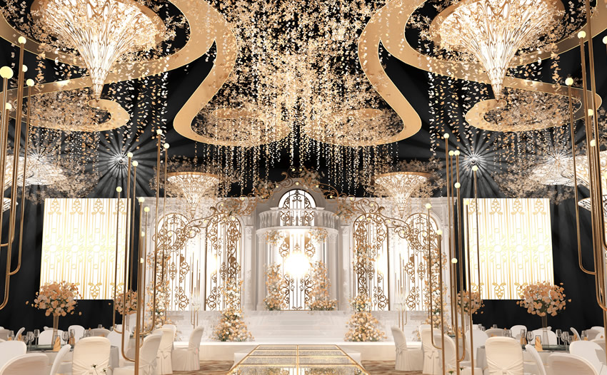 临淄花木兰喜事汇金色大厅效果展示